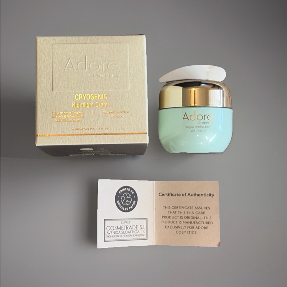 Adore Cryogenic Nightlight Cream 1.7oz / 50mL – New in Box w/ Authenticity Card